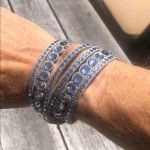 Swavorski Wrap bracelet light grey NWT and box